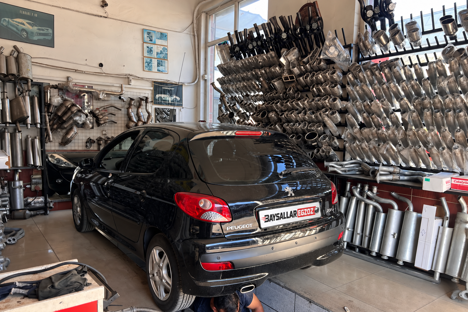Baysallar Egzoz Atölyesinde Peugeot 207 - Eskişehir